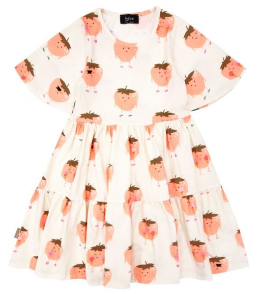 Hebe - Dress With Strawberries Print (SS23158)