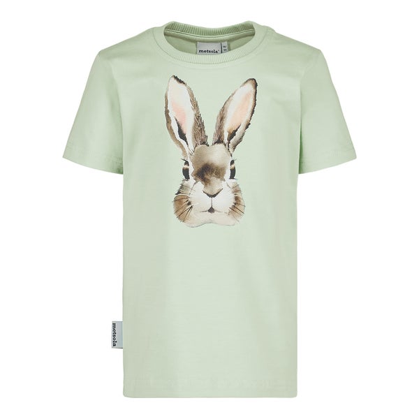 METSOLA - Bunny  T-Shirt SS, Soft Green