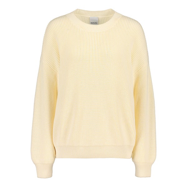 METSOLA - WOMENS COTTON KNIT JUMPER, MILKY