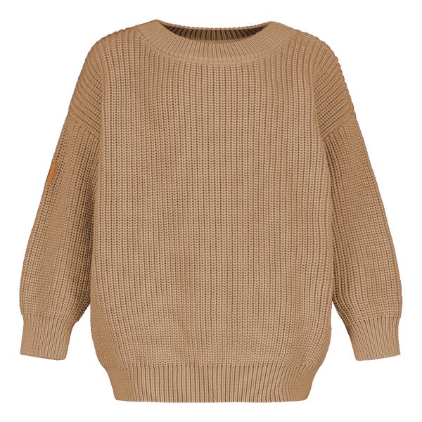 METSOLA - COTTON KNIT JUMPER, NOUGAT