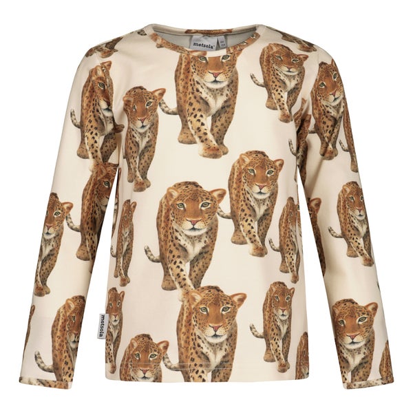 METSOLA - Leopard Shirt LS, Milky