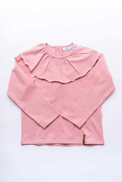 MIVI Kids - Hulmu Shirt With frill Rose Tan