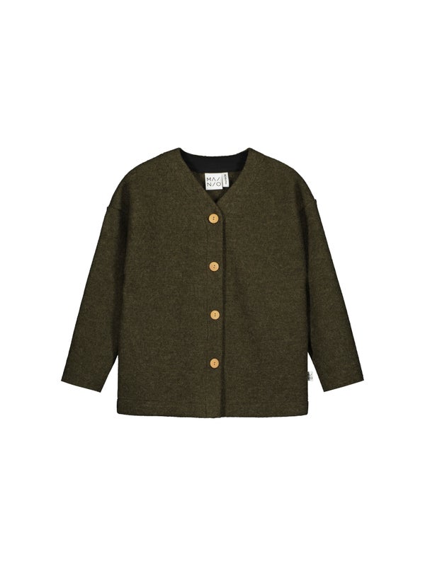 Mainio -  Boiled Wool jacket, dark green (11005)