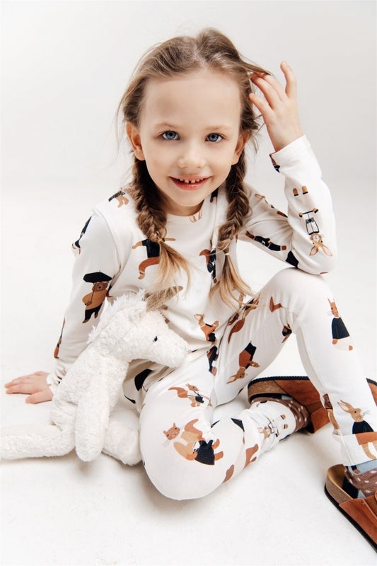 Hebe - Shirt, White Animals