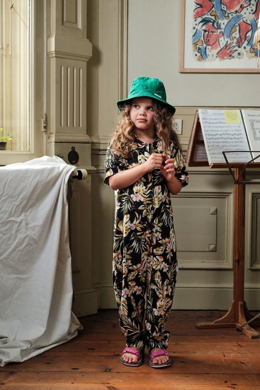 Maed for mini-  Jumpsuit, Flower flamingo