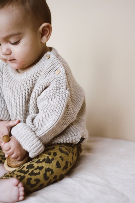 Daily Brat - Leopard Pants, Sandstone