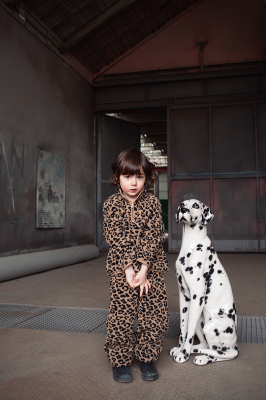 Daily Brat - Fuzzy Teddy Leopard Pants, Camel