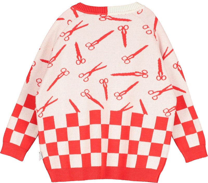 Beau Loves - Knit Cardigan Natural Rock Paper Scissors