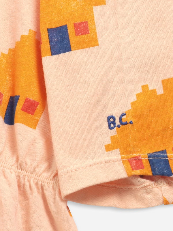 Bobo Choses - Brick House all over long sleeve dress (122AC102)