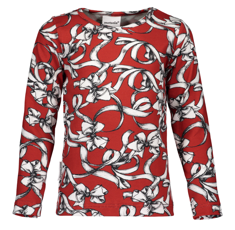 Metsola - Bowtie LS tee, windsor red