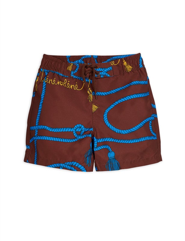 Mini Rodini - Rope swimshorts, Brown