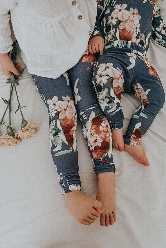 Kaiko - Leggings, Blue Blossom