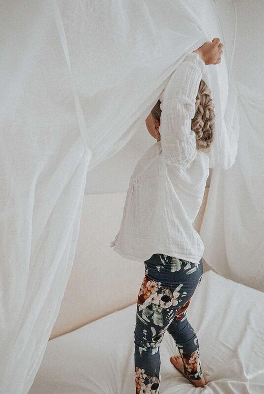 Kaiko - Leggings, Blue Blossom