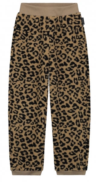 Daily Brat - Fuzzy Teddy Leopard Pants, Camel