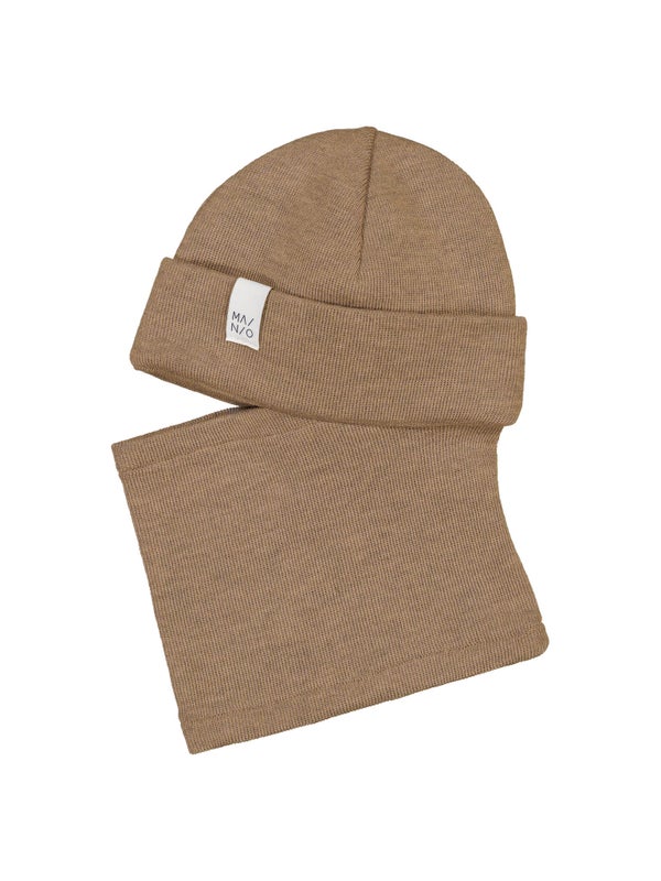 Mainio - Fisherman merino balaclava, seasame (52081)