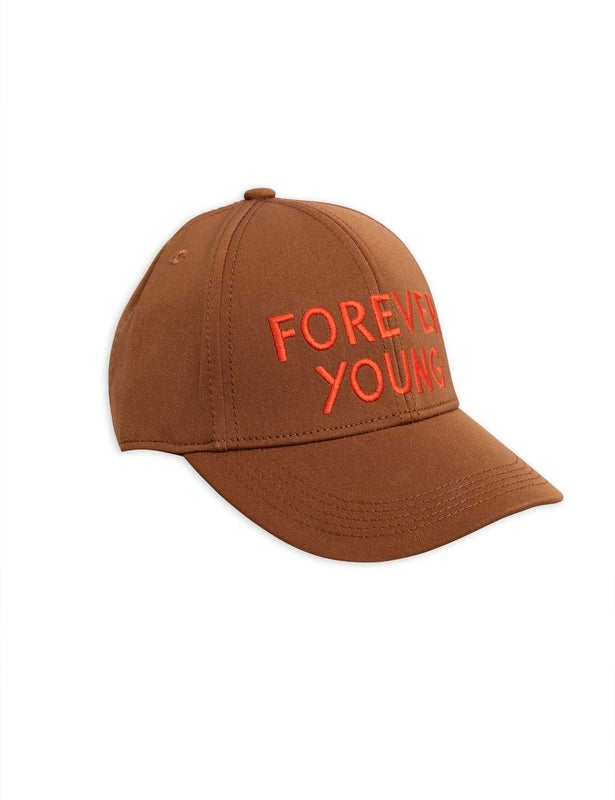 Mini Rodini - Forever young embroidery cap, brown