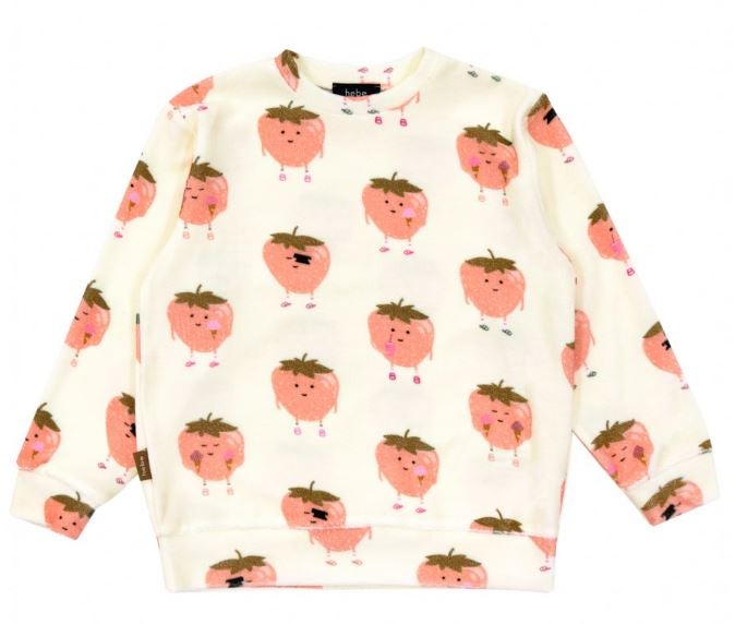 Hebe - Sweatshirt With Strawberries Print (SS23275)