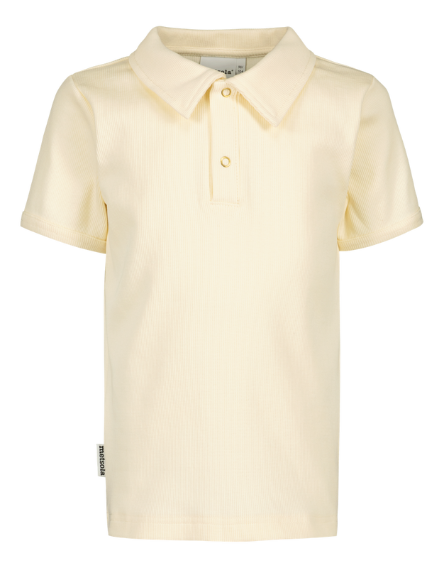 METSOLA -  COLLARED RIB SHIRT SS, VANILLA