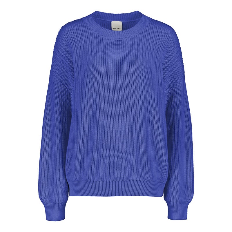 METSOLA - WOMENS COTTON KNIT JUMPER, ELECTRIC