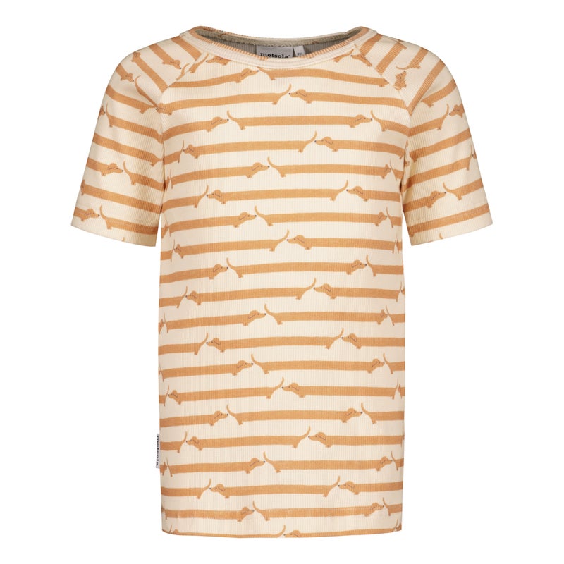 METSOLA -  Good Mood Rib T-Shirt/Toffee