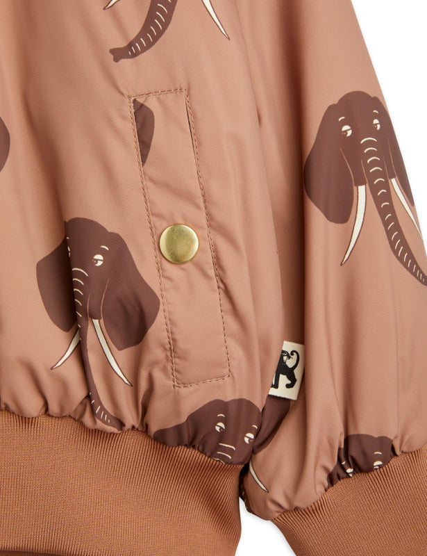 Mini Rodini - Elephants baseball jacket, Brown