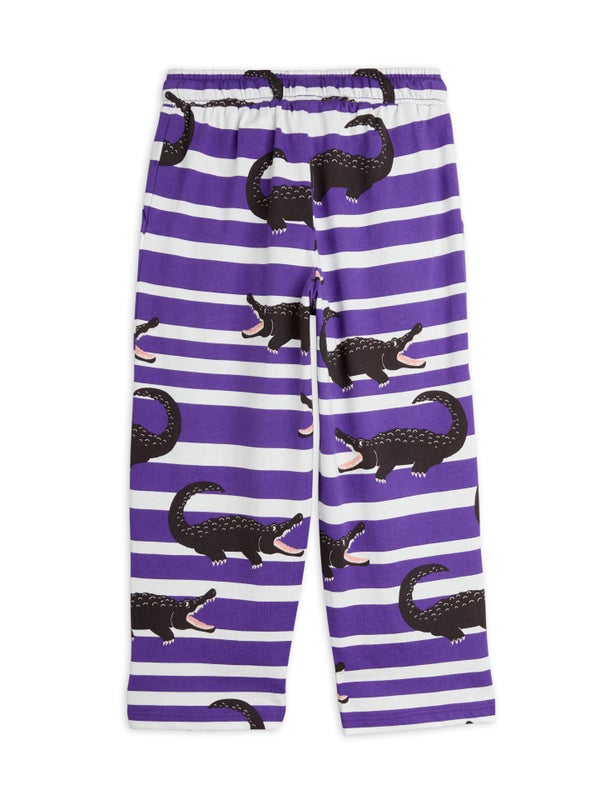 Mini Rodini - Crocodiles aop trousers, Purple