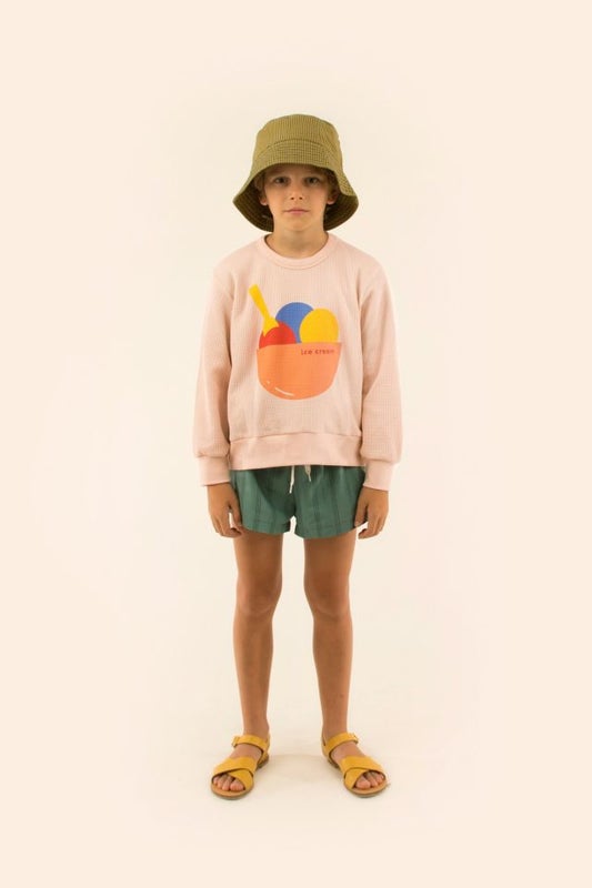 Tinycottons - CHECK BUCKET HAT, yellow / iris blue