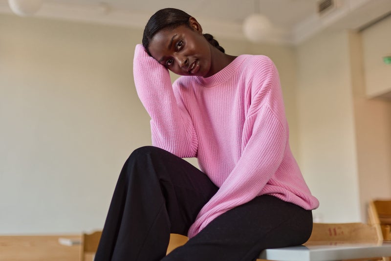 METSOLA - WOMENS COTTON KNIT JUMPER, CANDY