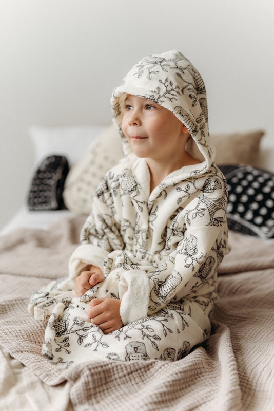 Aarre- Brooklyn bath jacket, Owls