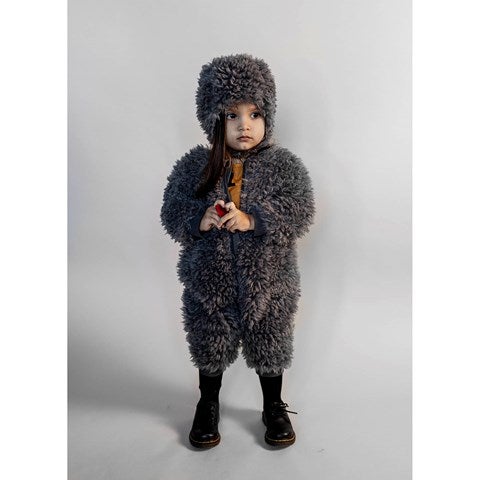 Beau LOves - Baby fur hat, grey