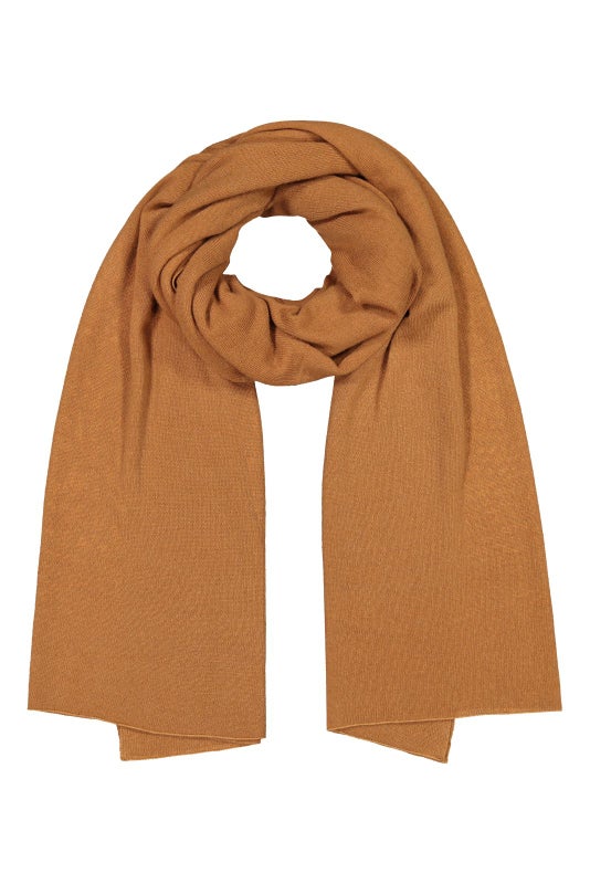 Kaiko - Knitted cashmere scarf, cashew