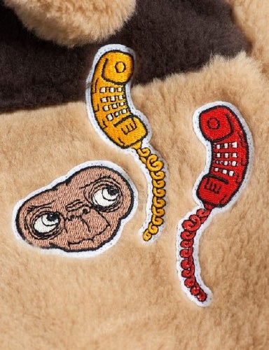 Mini Rodini -  E.T. striped faux fur coat, beige