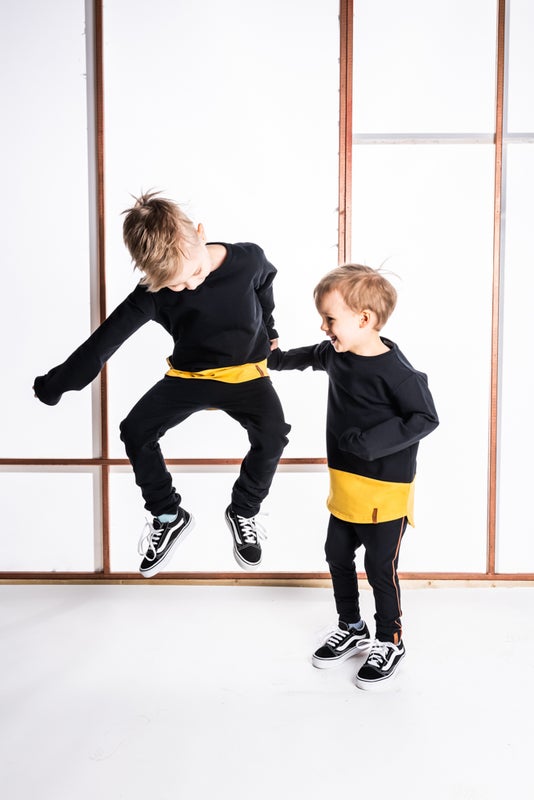 MIVI Kids - Leggings Piping Deep Black