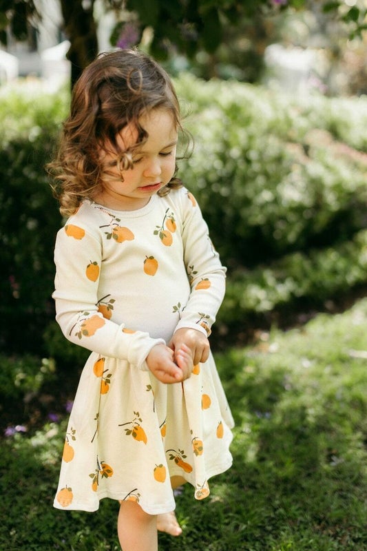 METSOLA - Orange Blossom Rib dress, Vanilla