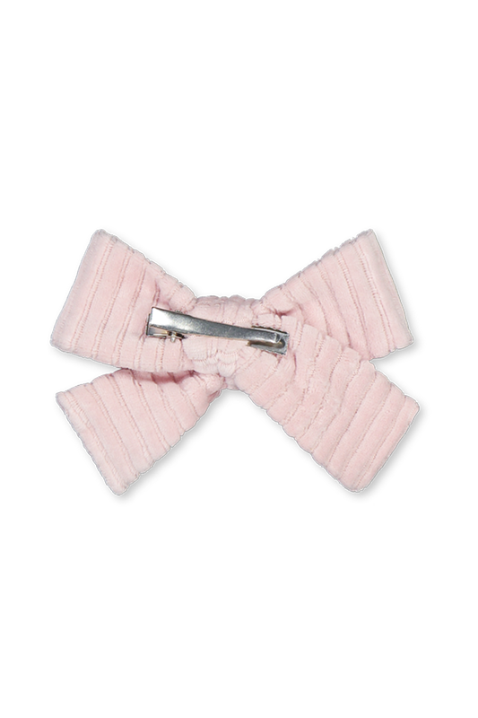 Kaiko - Corduroy Bow Hairclip, soft Pink