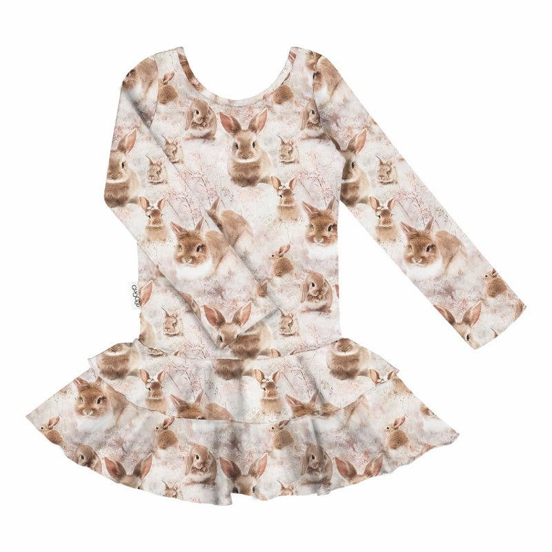 Gugguu - Print frilla dress, Winterbunnies