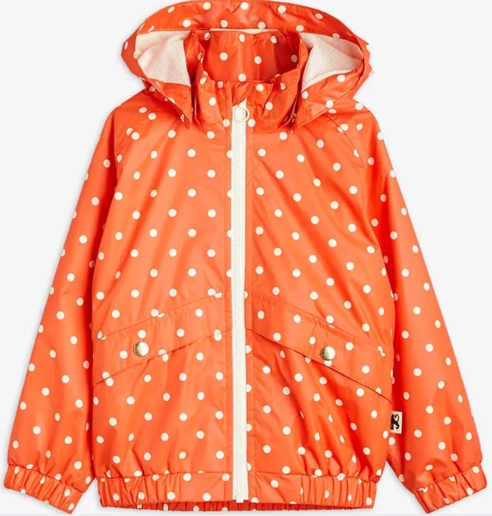 Mini Rodini - Polka woven dot sporty jacket, Red