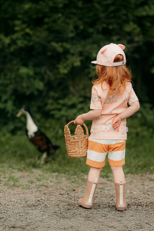 METSOLA - TINY FARMERS RIB T-SHIRT/MILKY APRICOT